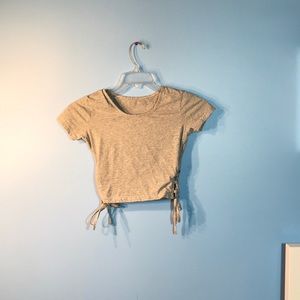 gray crop top from romwe